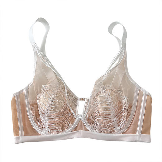 【法式纯欲！性感撩人水晶内衣】性感与舒适兼得，轻若无物，显瘦显小，可可西里蕾丝大胸显小内衣女超薄透气水晶杯小胸聚拢文胸 商品图4