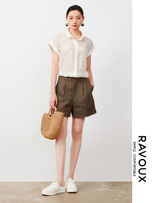 262159902麻料短裤 商品图2