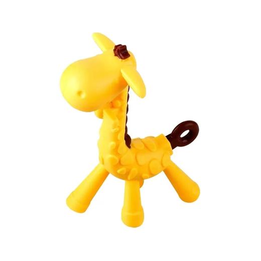 CKBEBE婴儿硅胶牙刷乳牙磨牙器长颈鹿牙胶咬胶咬咬乐带收纳盒 商品图1