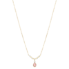 Oflye潮流饰品  粉色皇后女王贝水滴吊坠纯银项链女新款轻奢小众高级感锁骨链 商品缩略图4