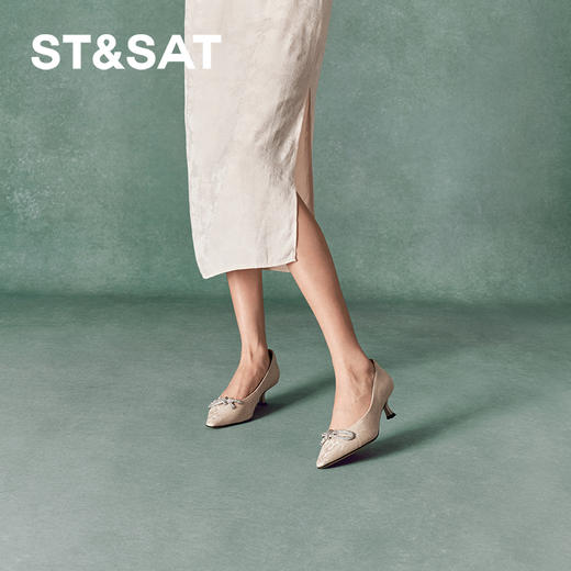 星期六优雅尖头闪钻细高跟SSC3111129 商品图5