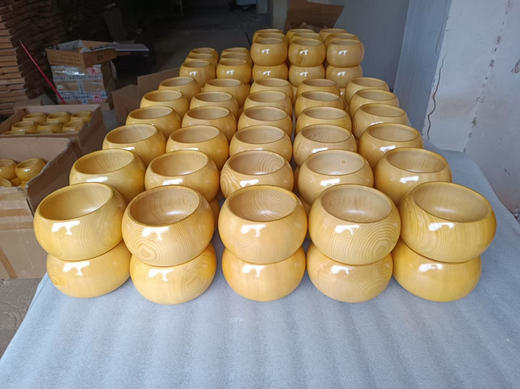 乌龙加大号 全实木 新榧整木围棋罐 围棋盒 商品图9