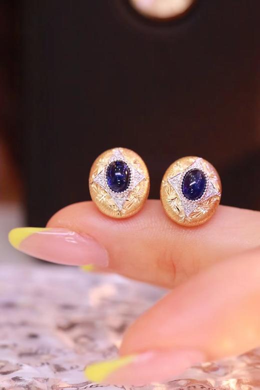 1.345ct 蓝宝石耳钉 商品图6