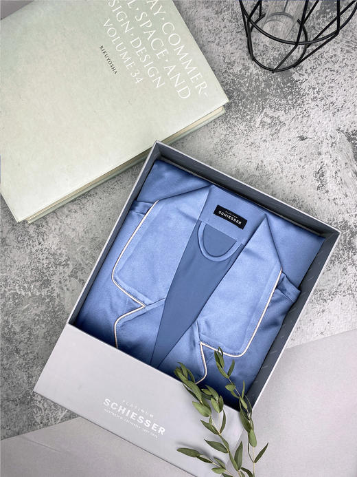 【100%桑蚕丝经典】SCHIESSER德国舒雅高端铂雅男士短袖长裤真丝套装100%桑蚕丝95/17081H 商品图1