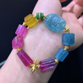 38.3g 碧玺原石手链