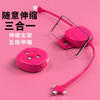 【100W快充收纳支架三合一数据线】简约马卡龙色 适用于苹果华为安卓手机 方便携带 易收纳 商品缩略图10
