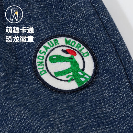 贝贝怡【仿牛仔休闲裤】秋季新款男童裤子薄绒保暖运动休闲束脚裤学生裤ZB3DK016 商品图7