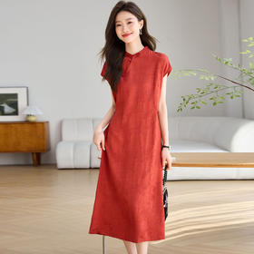 洋气改良旗袍，气质国风盘扣连衣裙CC-J686