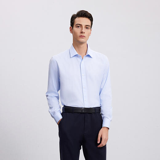 【纯棉男士衬衫】24年春夏新品男士100%棉时尚商务百搭Polo领衬衫 商品图3