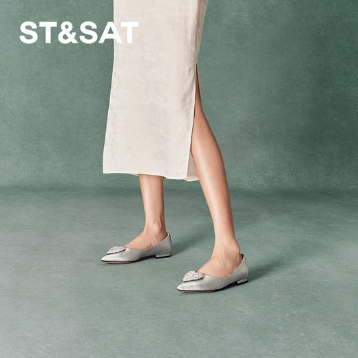 星期六闪烁爱心尖头平底单鞋SSC3111348 商品图7