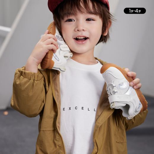卡特兔婴儿步前鞋秋季新款宝宝机能鞋儿童室内鞋幼儿园小白鞋 商品图4