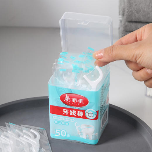 美丽雅方体罐装独立装牙线棒50入 商品图10