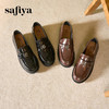 Safiya/索菲娅2024复古玫瑰扣百搭一脚蹬粗跟软底英伦乐福鞋 SF43112155 商品缩略图0