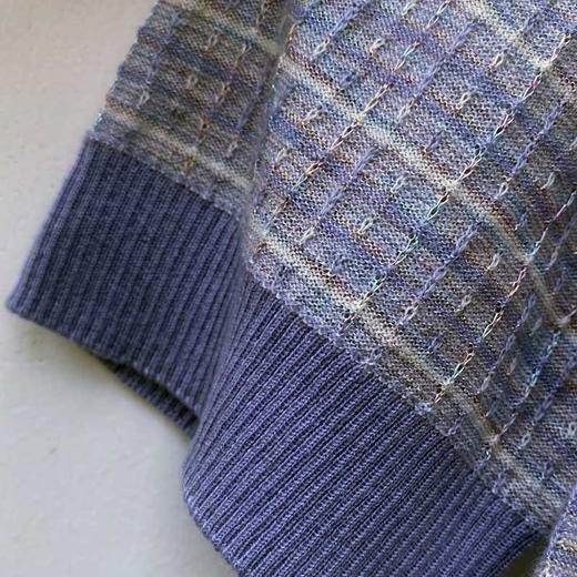 VIVIAN LIU薇薇安刘TR2416303春女装新款花纱小香风五分袖毛衫 商品图3