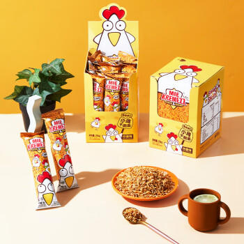 MIE KREMEZZ印尼小鸡碎碎干脆面炒面味216g（18g*12条） 进口干脆面休闲零食 商品图2
