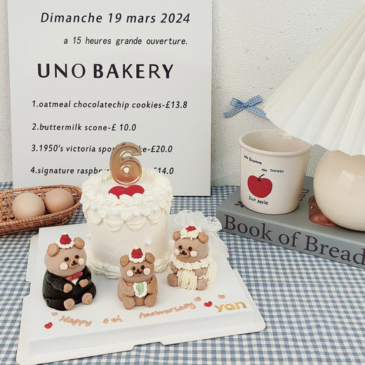 三寸结婚纪念日蛋糕 商品图2