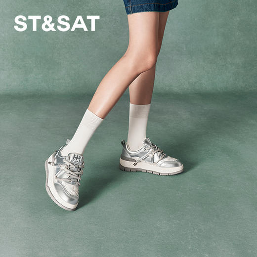 星期六休闲潮搭蕾丝厚底板鞋SSC3112045 商品图5