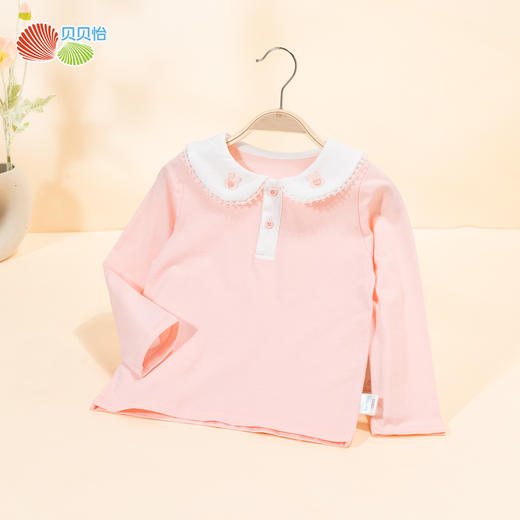贝贝怡女童卫衣秋装2024新款儿童洋气衣服女孩长袖t恤春秋款上衣ZB3DS007 商品图1