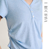 【天丝+羊毛】V领纽扣短袖T 腰部松紧显腰细 羊毛修身短袖上衣 商品缩略图6