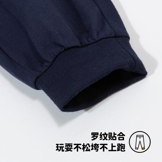 贝贝怡【纯棉】男童运动裤秋季儿童宽松休闲裤子中大童男孩卫裤束脚长裤ZB3DK015 商品图7