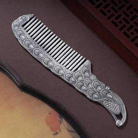 子佩集S999银雀语吉祥梳子【D1011-1】纯银梳子2407