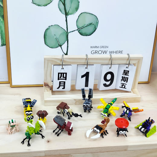 12款昆虫创意小颗粒积木拼装早教益智小虫子玩具幼儿园礼物拼搭组装 商品图0