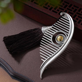 子佩集S999银【美人瞳】梳子【BX0460443】纯银梳子2407