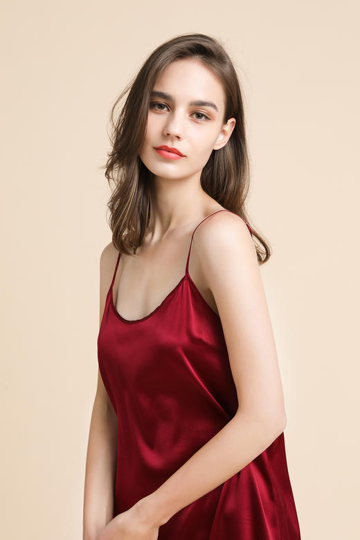 【100%桑蚕丝】SCHIESSER德国舒雅高端铂雅女士真丝吊带裙16mm 真丝弹力素绉缎91/17215D 商品图2