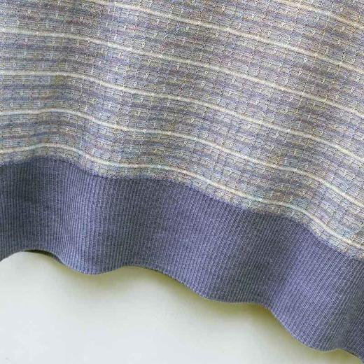 VIVIAN LIU薇薇安刘TR2416303春女装新款花纱小香风五分袖毛衫 商品图4