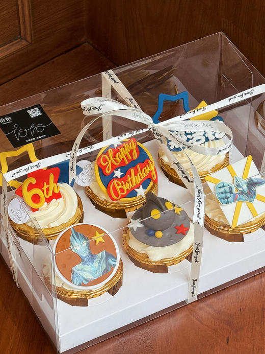 「奥特曼超人·主题cupcake·6个装/盒」翻糖巧克力杯子纸杯蛋糕·北海道配方有内馅·100%动物奶油（提前7天预订） 商品图2