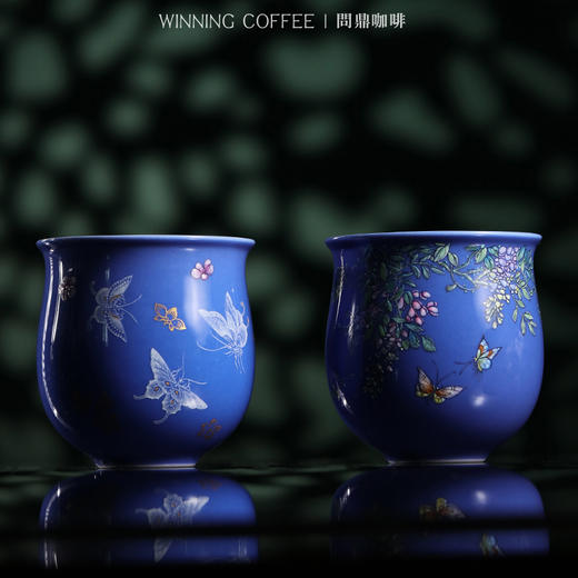 问鼎咖啡中国色咖啡杯紫色（紫藤蝴蝶)  （蝶花） 商品图0