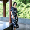 【桑蚕丝印花连衣裙】24年春夏新品女士中长款印花真丝连衣裙 商品缩略图0