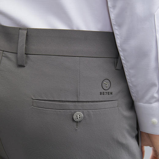 【速干】柒牌休闲长裤男夏季薄款凉感微弹力商务男款冰丝裤子	124H71300 商品图4