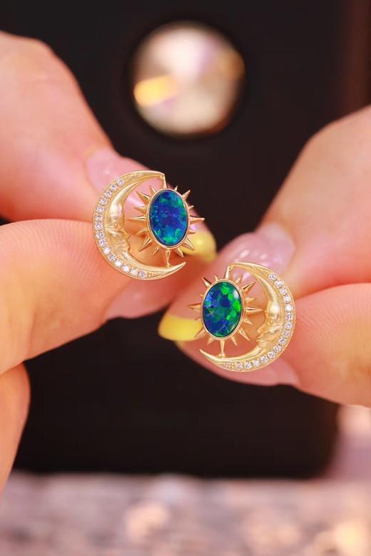 0.89ct 欧泊耳钉 商品图7