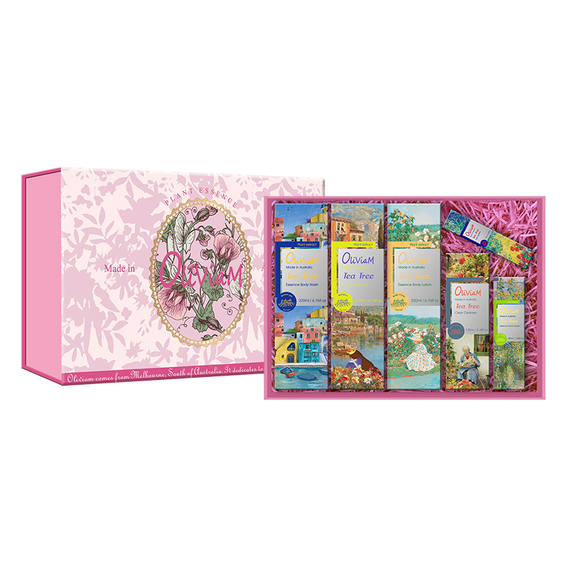 Oliviam澳莉维亚澳洲进口花甜喜事茶树六件套礼盒节日送礼套装