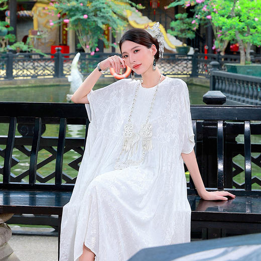 彝族系列 |  霜华素色连衣裙  | 现货加急发 商品图3