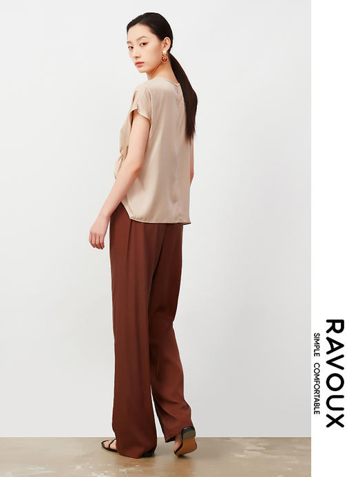 262049930下摆打褶桑蚕丝上衣 商品图4