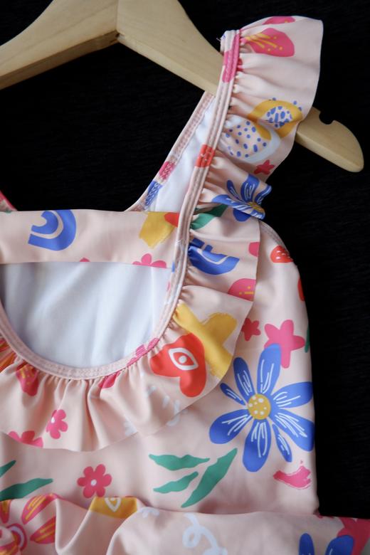 直发 605款欧迪芬太阳花女童连体泳衣（4-12岁） 商品图1