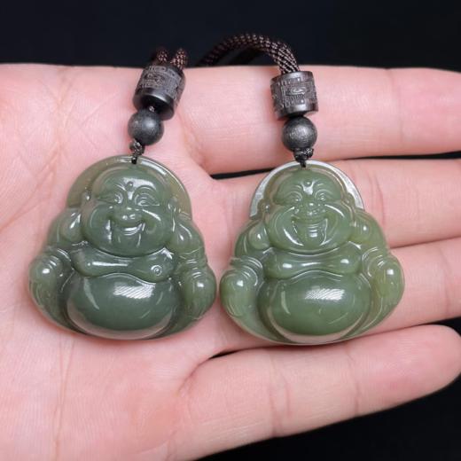 玉美人菲菲HZ#和田玉吊坠-佛公约35*35mm-多样性发一 商品图0