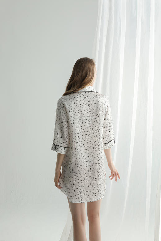 【100%桑蚕丝】SCHIESSER德国舒雅高端铂雅女士印花衬衫裙 100%桑蚕丝90/19313D 商品图3