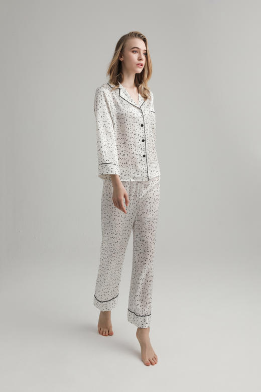 【100%桑蚕丝】SCHIESSER德国舒雅高端铂雅女士长袖长裤真丝套装100%桑蚕丝90/19312H 商品图2