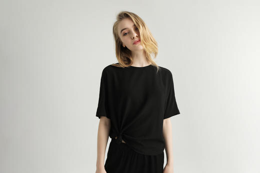 【100%桑蚕丝】SCHIESSER德国舒雅高端铂雅女士宽松款半袖上衣女士直筒宽松真丝长裤91/19307U91/19310P 商品图4