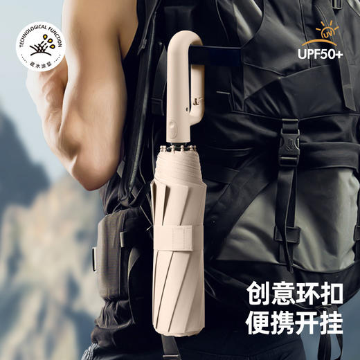 团长验货实拍📣伞届的“劳斯莱斯”【全自动晴雨黑胶环扣伞☂️ 】可承受🌬10级大风🔥开团49🉐一键开合 实用还耐用☂️包包、行李箱、架子上面随处可挂✅ 商品图3