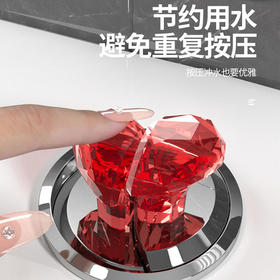 【超值9.9包邮！钻石装饰 优雅冲水】爱心马桶按压器 厕所马桶水箱按键 辅助器 精致美观 保护美甲 创意彩色心形按钮冲水便捷方便 美甲好物-QQ