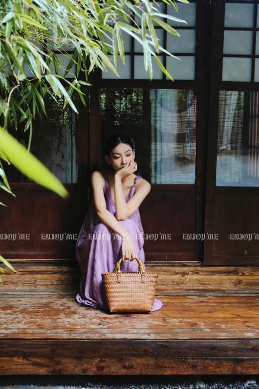 【门店同款】ENJOY夏季云敛-枇杷晚风提花扭结连衣裙 158297617 商品图2