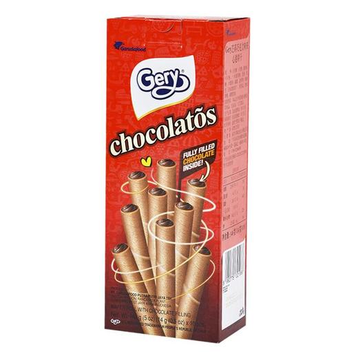 芝莉巧克力味夹心卷饼干140g 商品图0