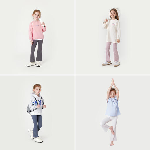 马克珍妮秋装新款 女童弹力运动打底裤瑜伽裤喇叭裤231621 商品图1