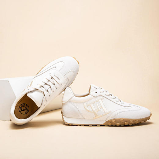 CHCH平衡鞋春夏新款休闲女鞋刺绣德训鞋平底系带阿甘鞋女 商品图4