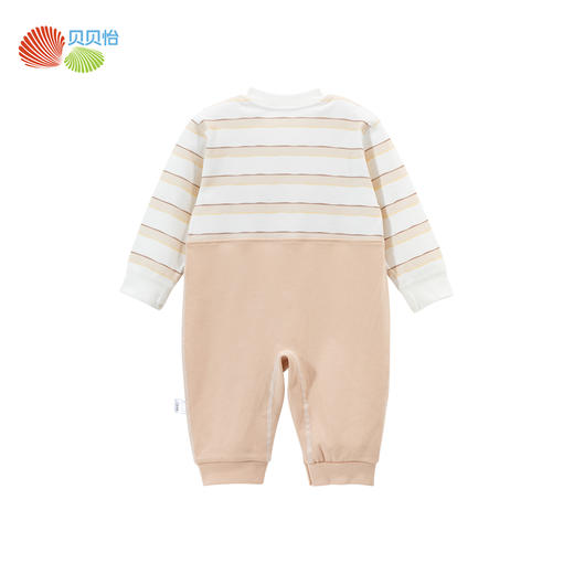 贝贝怡婴幼儿童前开连体衣舒适纯棉假两件背带哈衣春秋季单穿打底ZB3DL013 商品图7