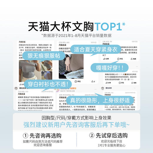 奶糖派大胸光面无痕全罩杯文胸隐形杯轻盈透气大胸显小内衣女胸罩 商品图4